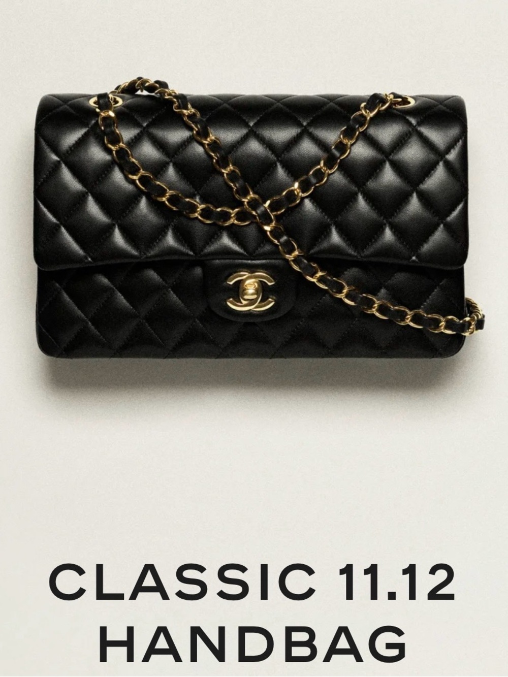 CHANEL Black Lambskin Classic Flap Bag Jumbo Silver chain
